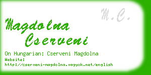 magdolna cserveni business card
